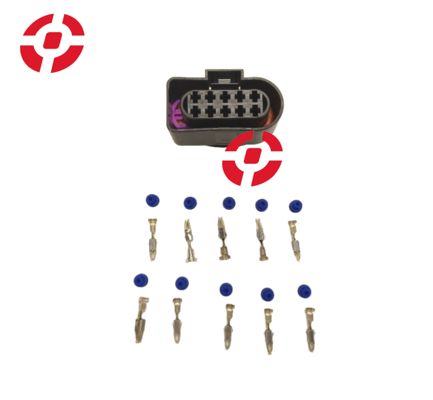 Konektor Kabel Otomatis Colokan Sensor Suhu Otomatis 1 Set 10 Pin 3.5mm Konektor Tahan Air Otomatis Katup Deflasi Colokan Lampu Depan Halogen 6R0973735
