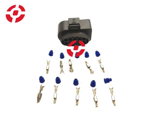 Konektor Kabel Otomatis Colokan Sensor Suhu Otomatis 1 Set 10 Pin 3.5mm Konektor Tahan Air Otomatis Katup Deflasi Colokan Lampu Depan Halogen 6R0973735