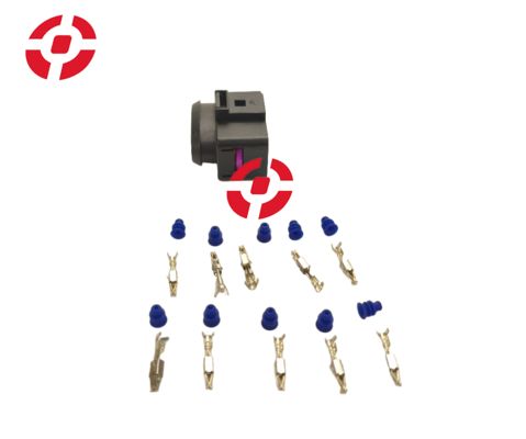 Konektor Kabel Otomatis Colokan Sensor Suhu Otomatis 1 Set 10 Pin 3.5mm Konektor Tahan Air Otomatis Katup Deflasi Colokan Lampu Depan Halogen 6R0973735