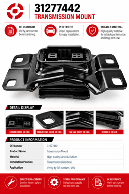 High Quality Automatic Transmission Mount 31277442 for  Gearbox Mounting Support Bracket Engine Transmission Parts