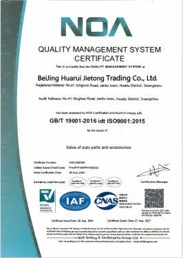 चीनी Beijing Huaruijietong Trading Co., Ltd. प्रमाणपत्र